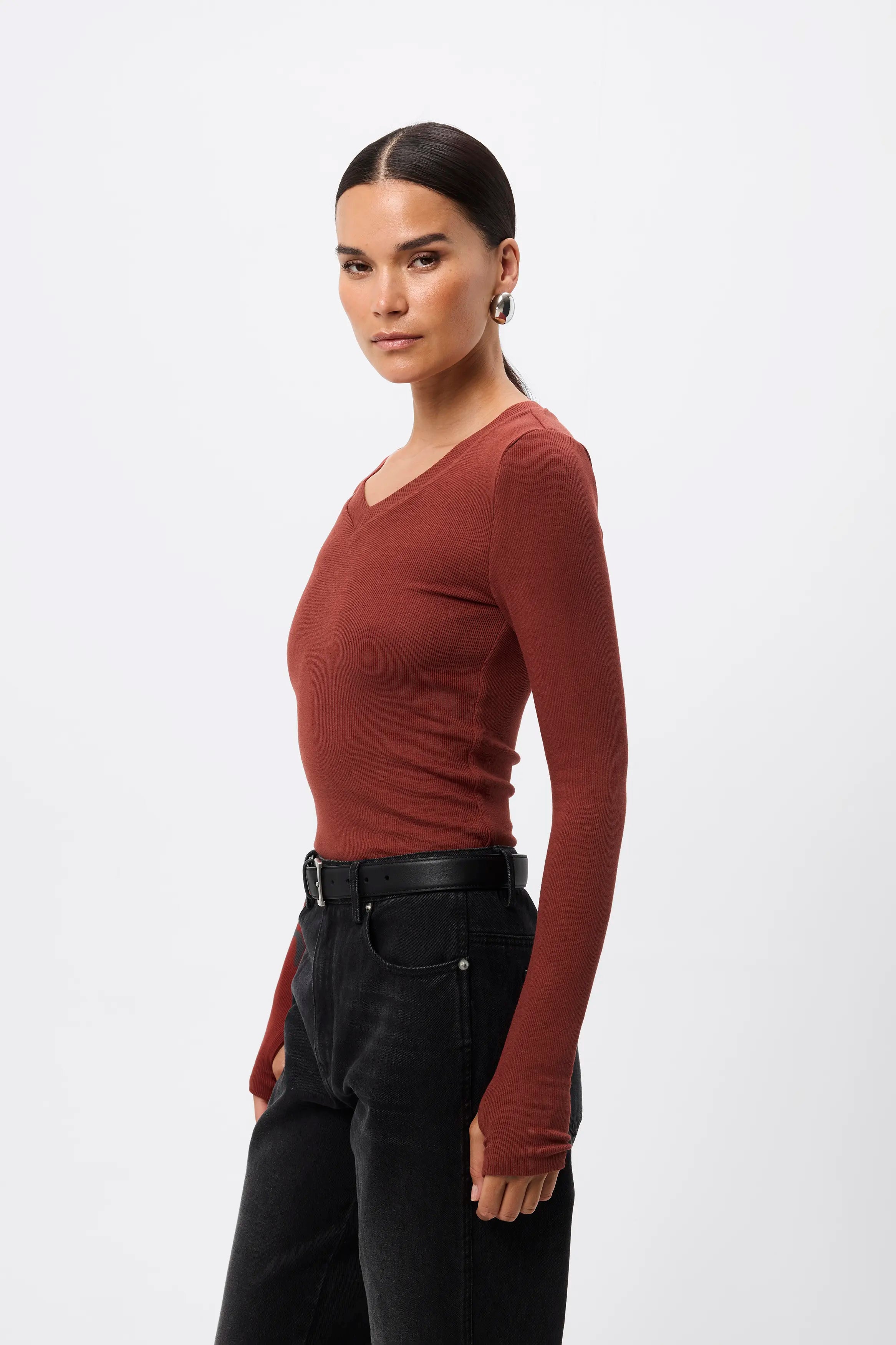 Sedona Top - Mossman | Red Women's Long Sleeve Top | Image 4