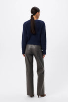 Addison Cardigan - Mossman | Navy Soft Fluffy Fuzzy Knit Top | Image 7