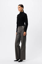 Carter Cardigan - Mossman | Black Crocodile Texture Knit Top | Image 5