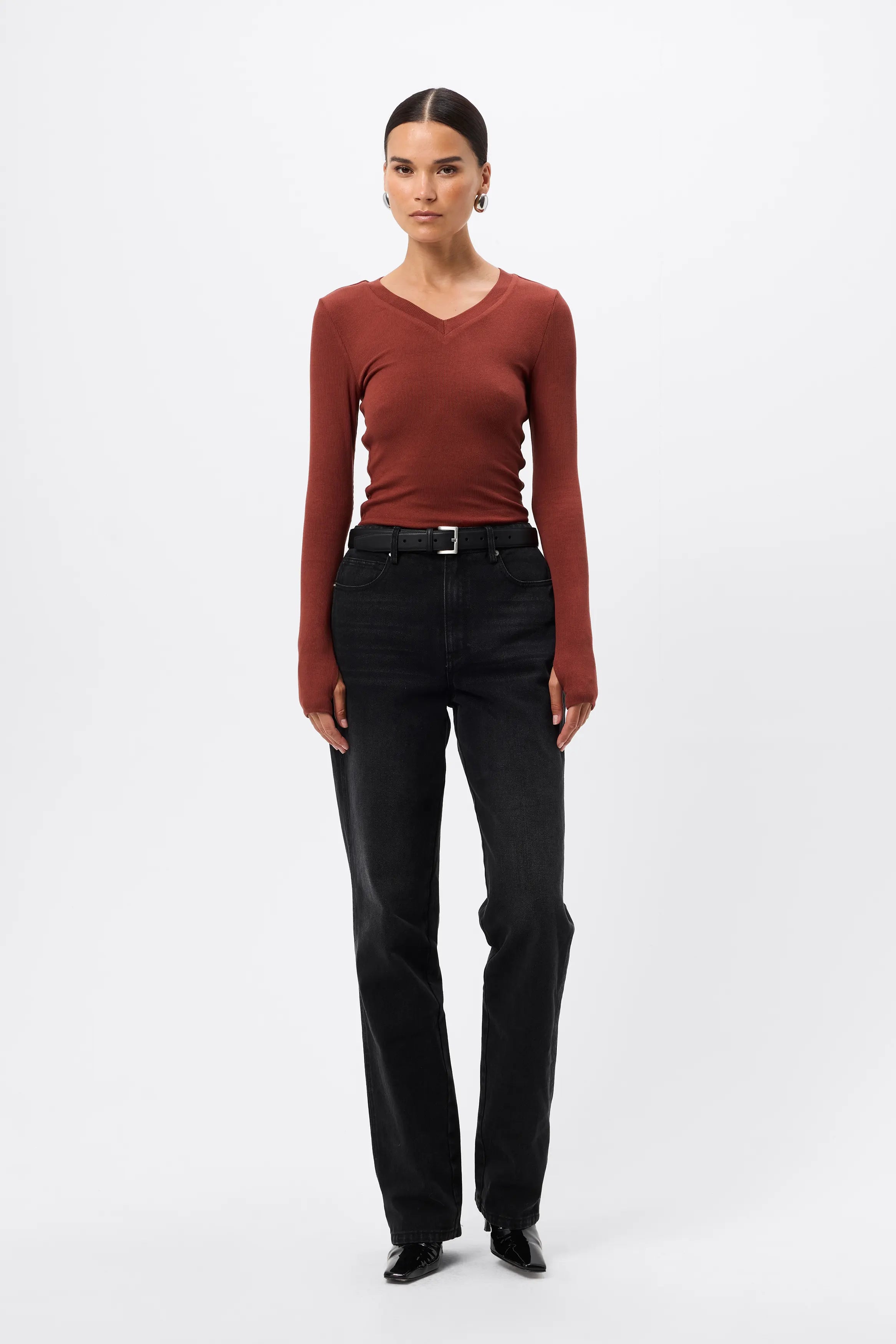 Sedona Top - Mossman | Red Women's Long Sleeve Top | Image 6