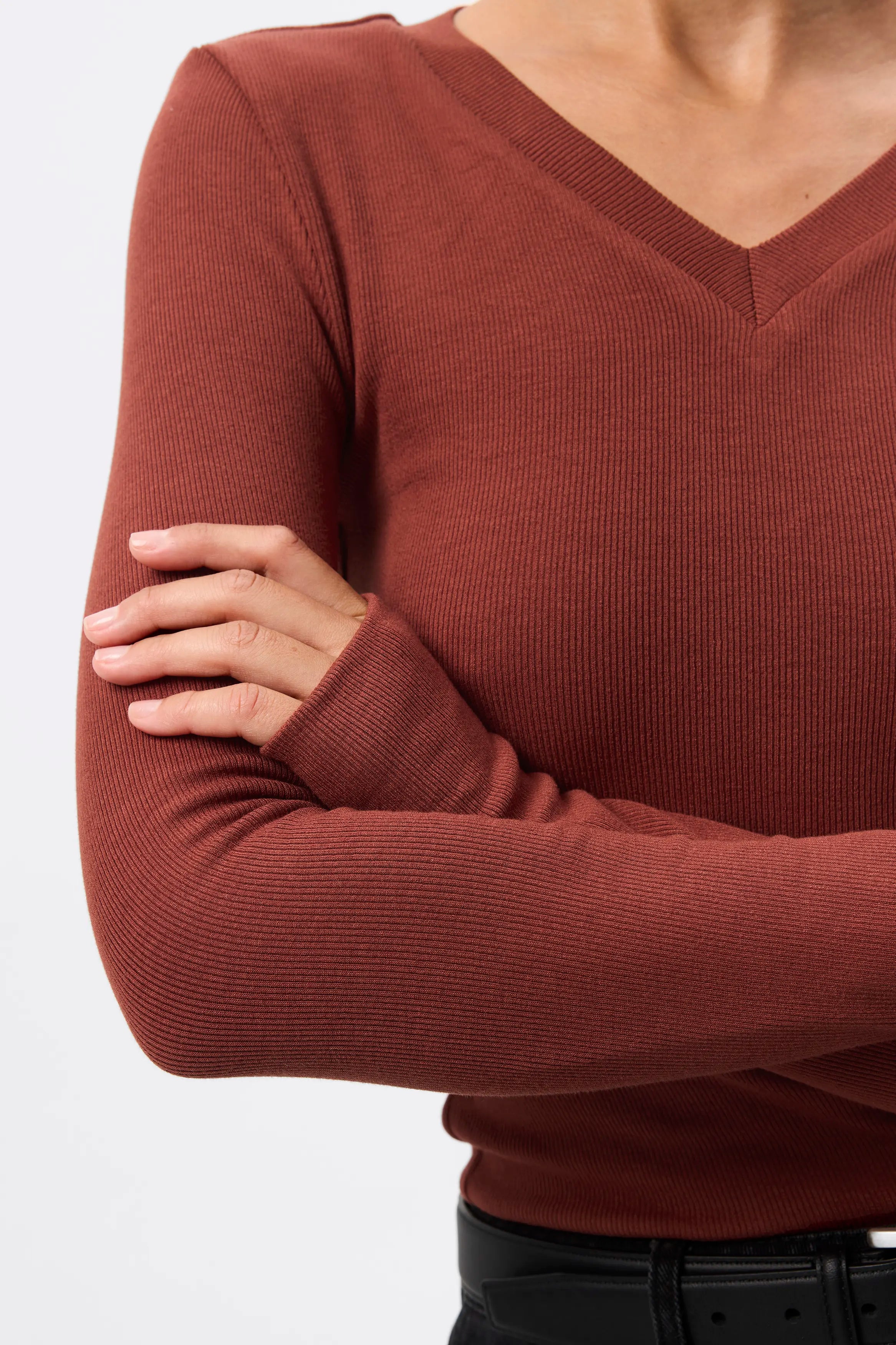 Sedona Top - Mossman | Red Women's Long Sleeve Top | Image 2